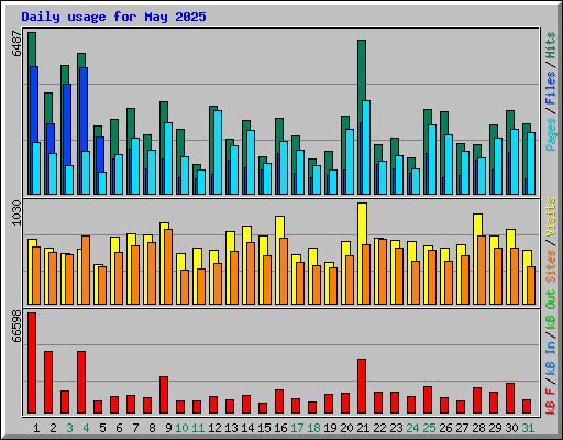 Daily usage for May 2025
