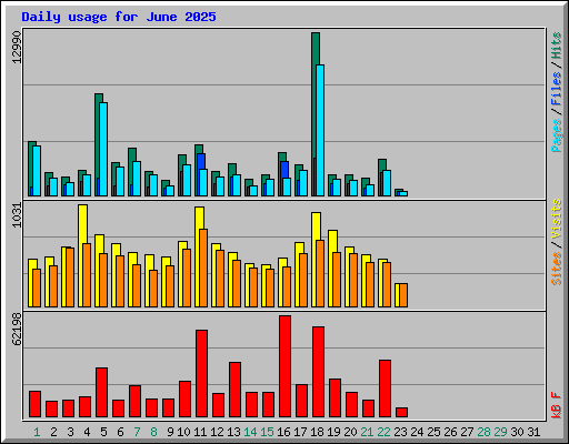 Daily usage for June 2025