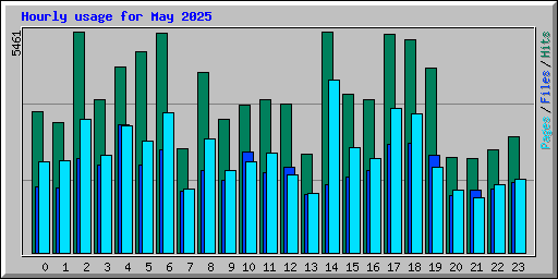Hourly usage for May 2025